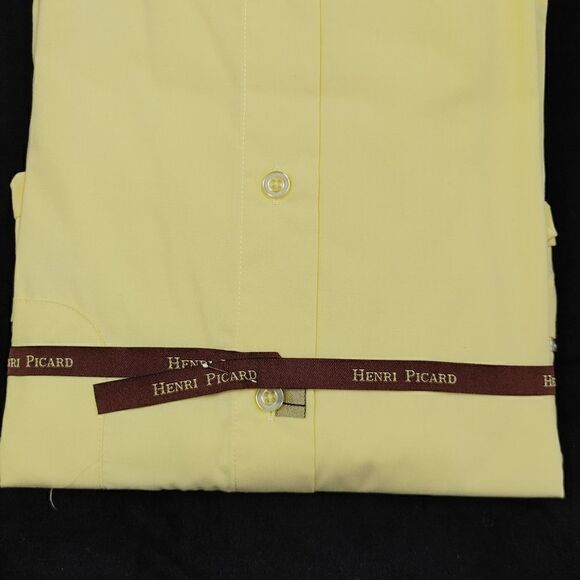 HENRI PICARD BY DON JONATHAN GOLD DRESS SHIRT. - Picture 2 of 3